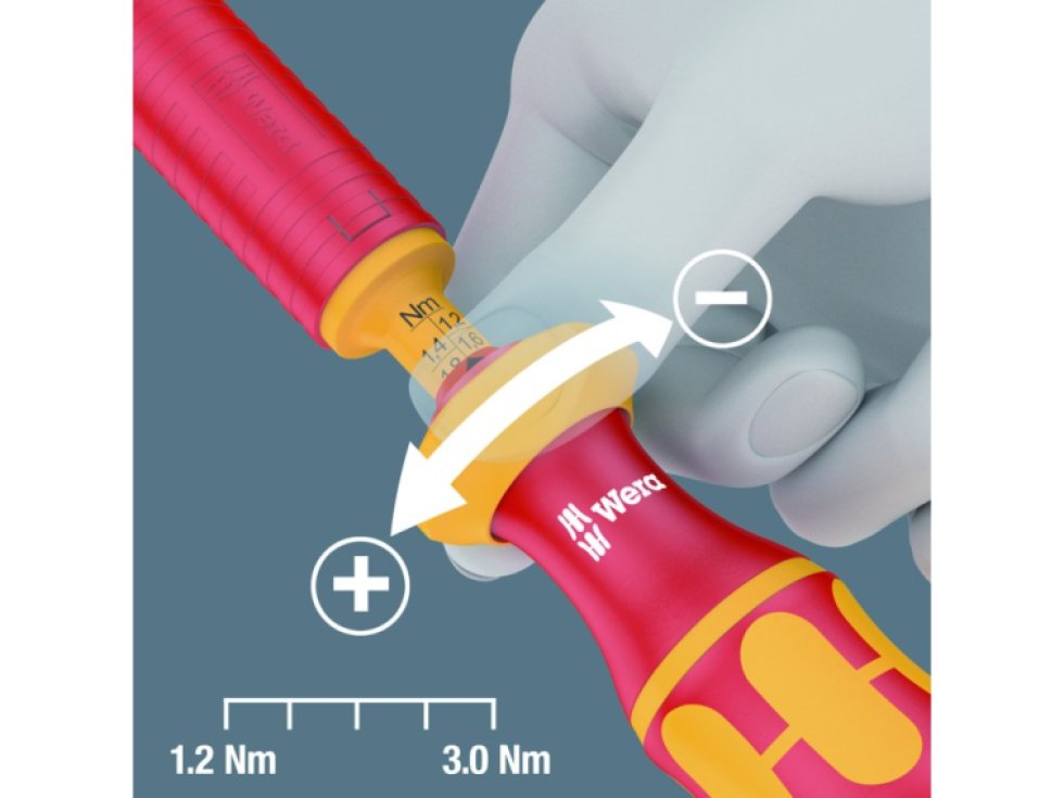 Wera 135906 Skrutkovače Kraftform Kompakt VDE 16 Torque 1,2 ÷ 3,0 Nm extra slim 1 (Sada 16 dielov)