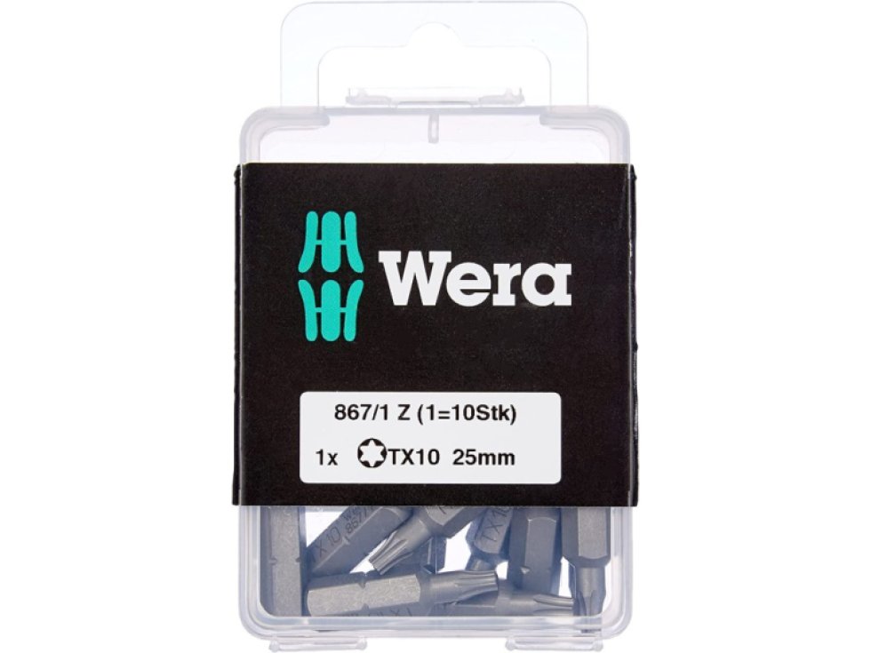 WERA 072406 DIY TX10 x 25 mm Torx bit - 10 kusov v balení