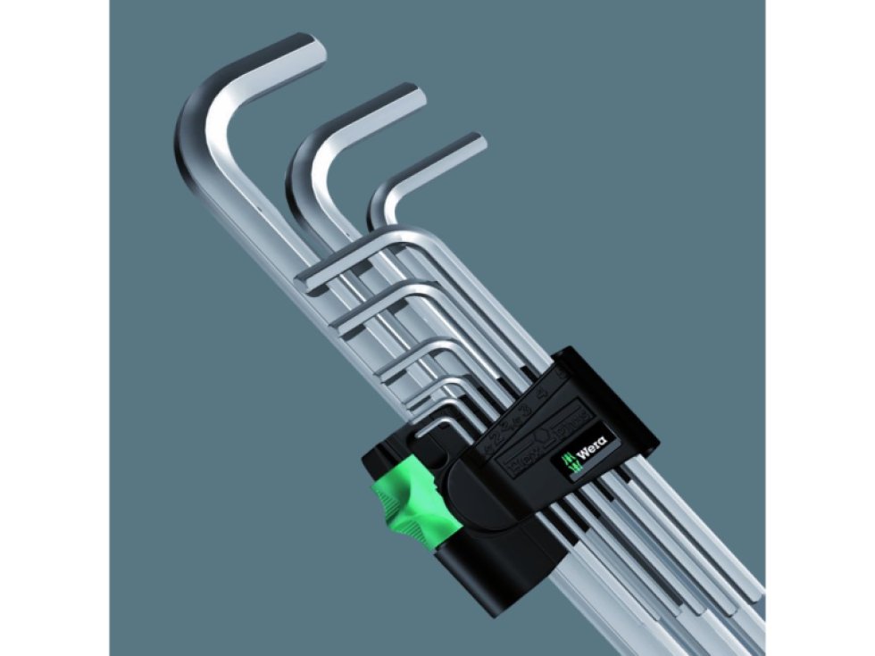 Wera 073594 sada inbusových kľúčov krátka 9-dielna chromovaná (PKLS 950/9 Hex-Plus 4 skrátené)