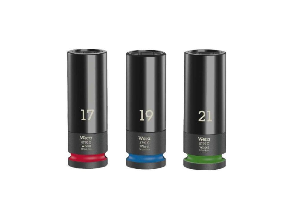 Wera 004595 Nástrčné hlavice 1/2" Wheel Impaktor C Set 1 (Sada 3 ks na kolesá áut)