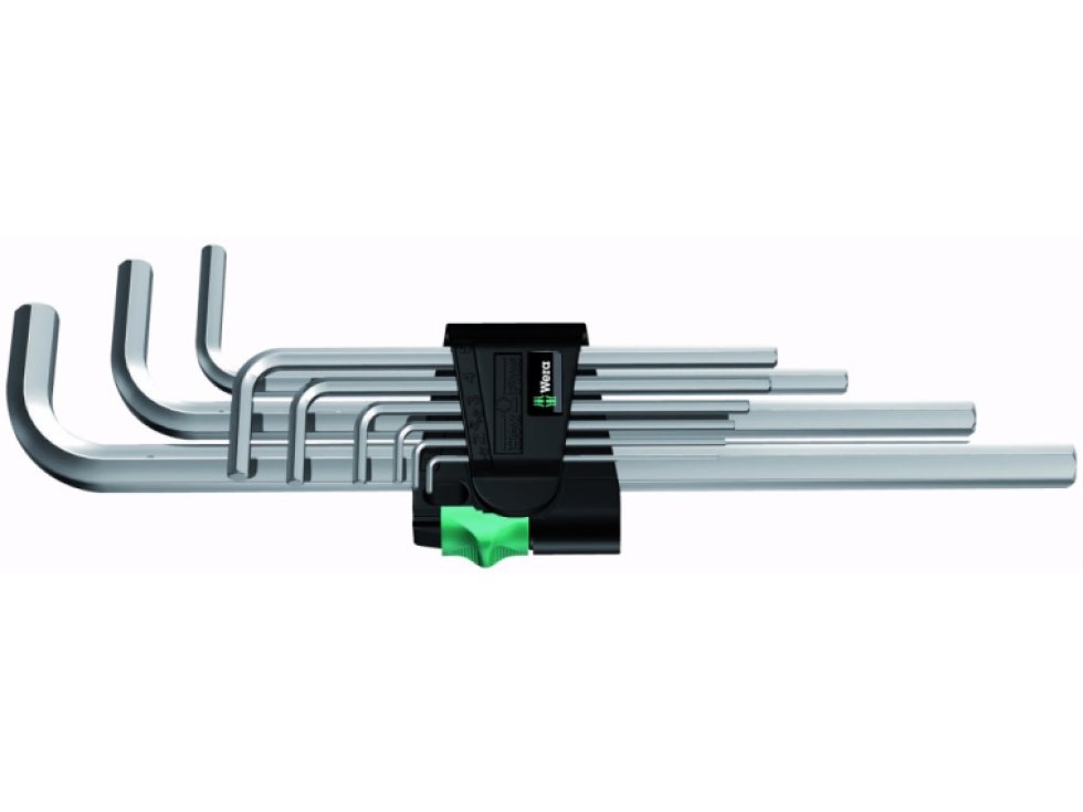 Wera 021909 Zástrčné kľúče inbus 950/9 Hex-Plus 2, chrómované (Sada 9 dielov)