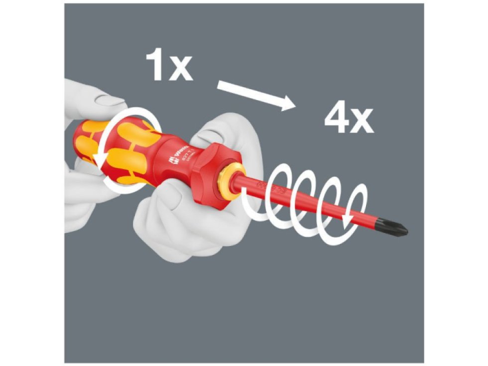 Wera 057484 elektrikárske skrutkovacie čepele VDE Kraftform Kompakt Turbo i 1 (Sada 16 dielov)