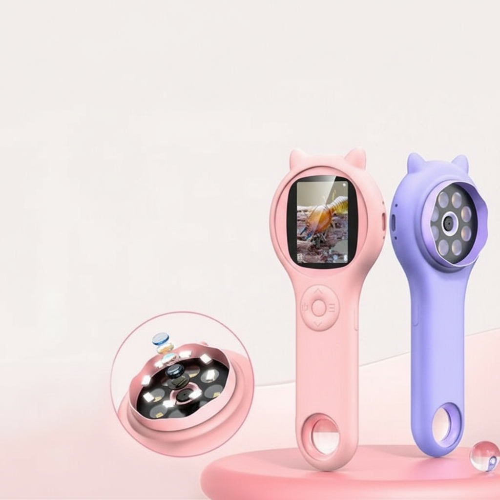 Digitális mikroszkóp gyerekeknek Macska - lila