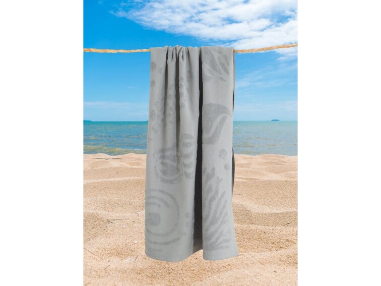 Plážová osuška velur 70 x 140 cm - Mušle (K-19075)