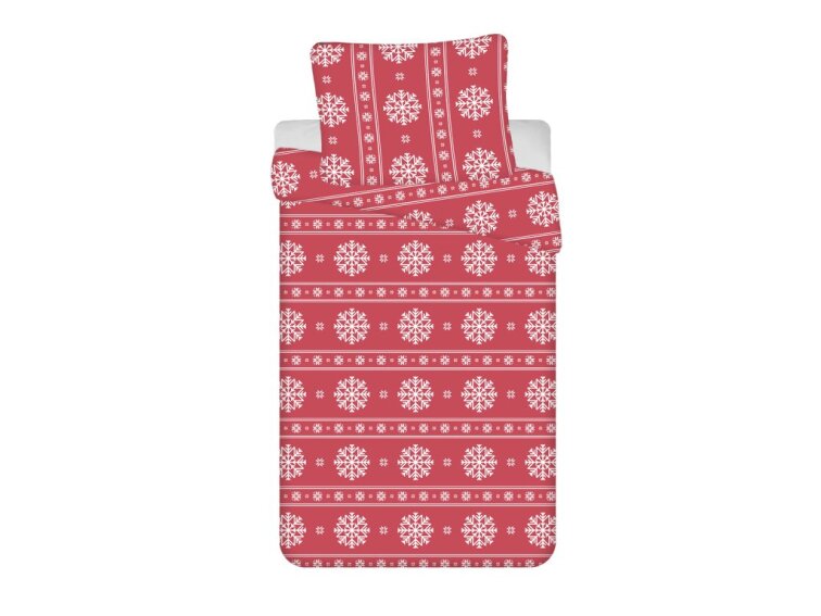 Povlečení BAVLNA 140x200+70x90 - Vánoční červené