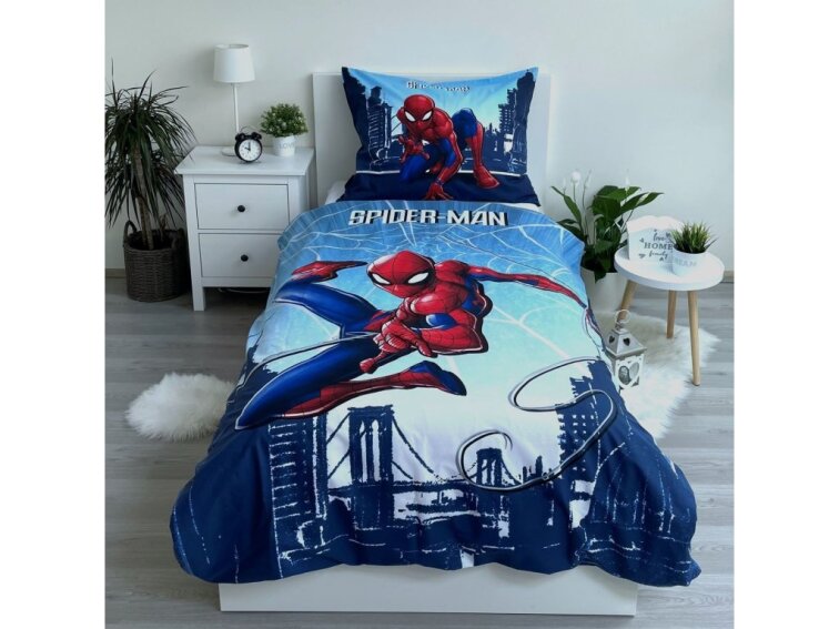 Bavlněné povlečení 140x200 + 70x90 cm - Spider-man Blue 04