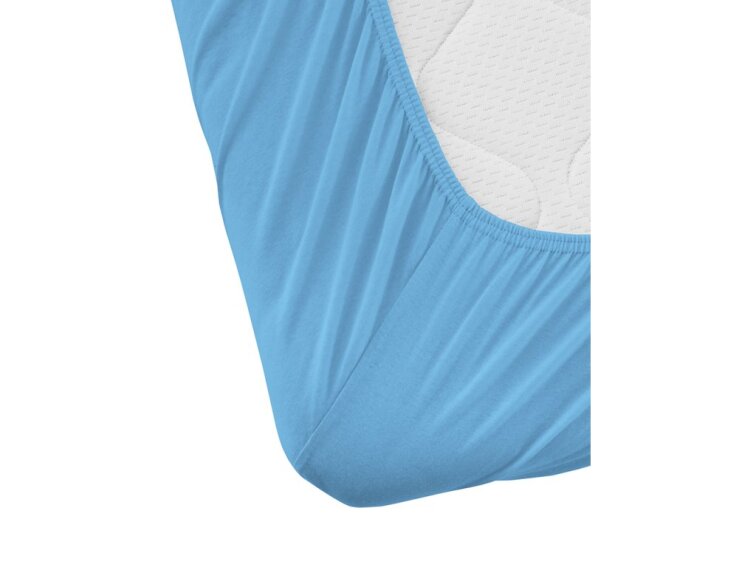Prostěradlo Jersey bavlna IDEAL - Nebeská modrá