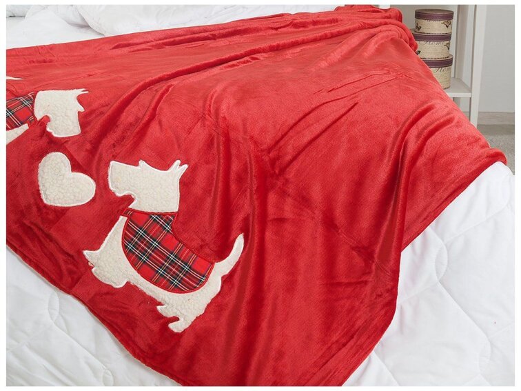 Deka mikroflanel Tartan 130x160 dárkové balení - Dogs