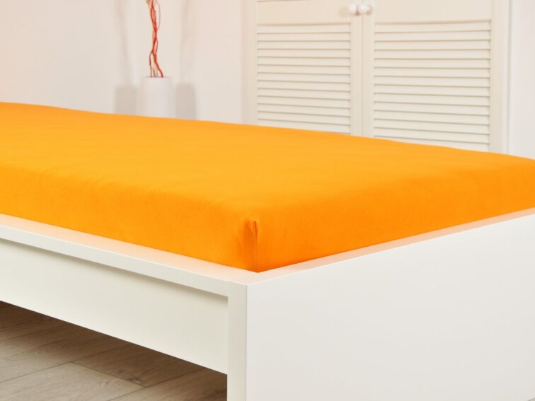 Prostěradlo JERSEY dětské - Sytá oranžová