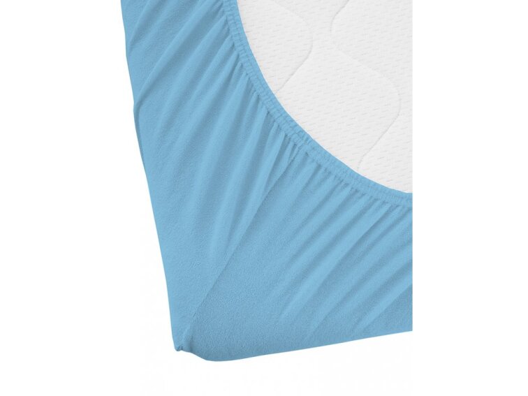 Prostěradlo Froté IDEAL - Světle modrá