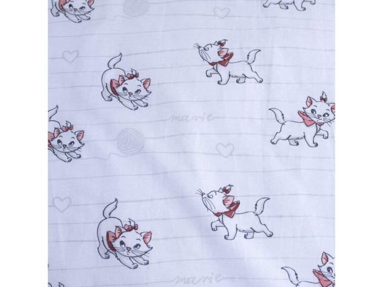 Povlečení bavlněné do postýlky 135x100+40x60 - Marie Cat "Bow" baby