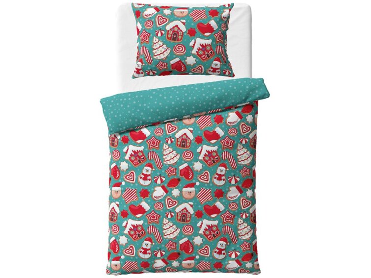 Vánoční Bavlna 140x200+70x90 - Perníčková Show