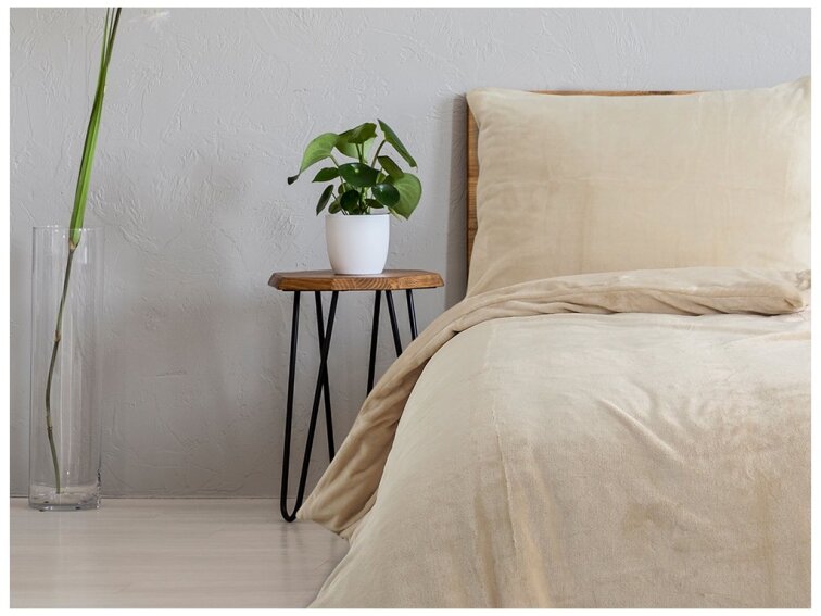 Povlečení MIKROFLANEL UNI - Bílá káva