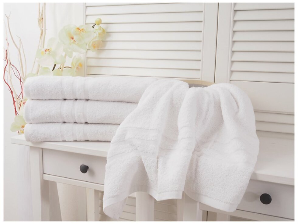 Bavlněný froté ručník Classic - Bílý