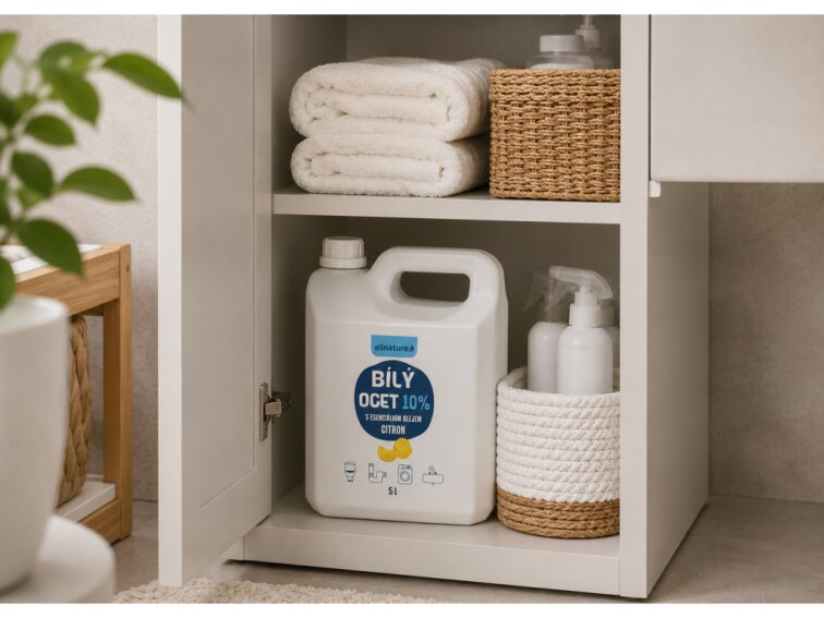 Allnature Bílý ocet 10% s vůní citrónu - náhradní náplň