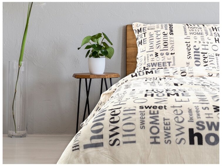Povlečení MIKROFLANEL 140x200+70x90 - Home sweet home