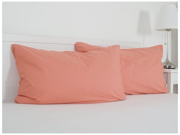 Povlak na visco polštář bavlna popelín 45x75 cm - rezavá