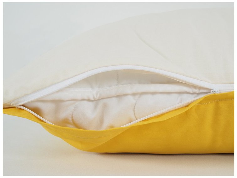 Povlečení BAVLNA Double face ZIP - Hořčicová/Kávová