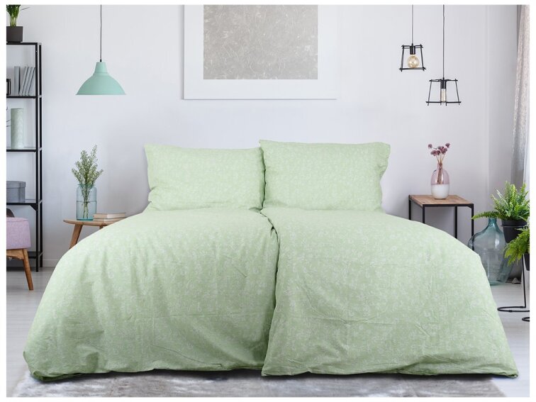 Povlečení KREP 140x200 TOP CLASS - Green flowers