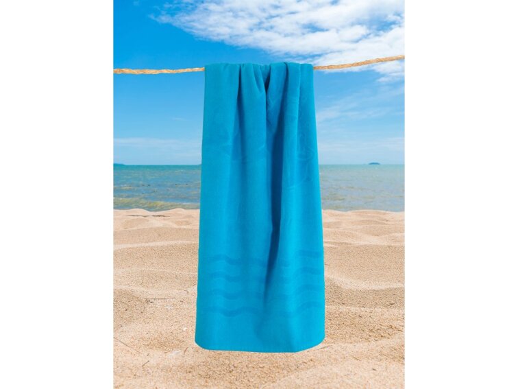 Plážová osuška velur 70 x 140 cm - Kotva (K-19092)