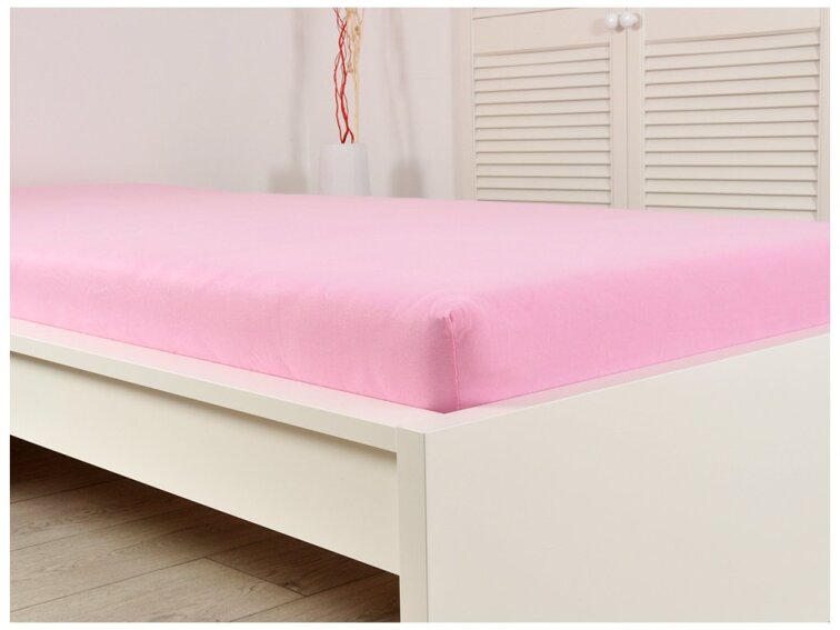 Prostěradlo Jersey bavlna IDEAL - Růžová