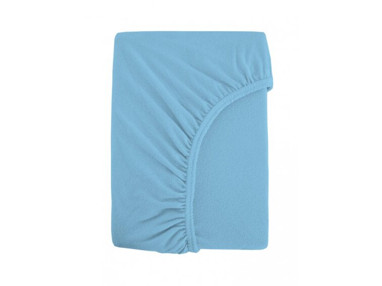Prostěradlo Froté IDEAL - Světle modrá