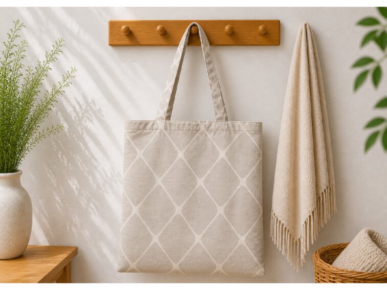Látková taška - 40x45cm - vzor Adria Beige