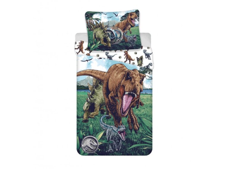 Povlečení Licenční 140x200+70x90 - Jurský Svět "Trio"