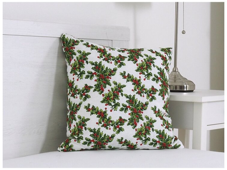 Vánoční dekorační polštářek 45x45 - Vánoční zeleň