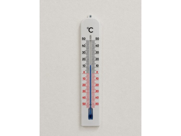 Venkovní teploměr 400 x 67 mm - plast, bílá