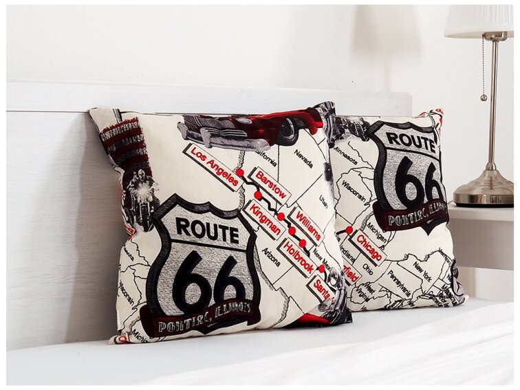 Dekorační polštářek 45x45 - Route 66
