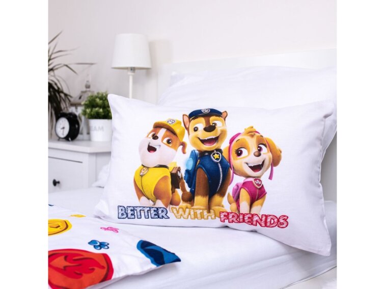 Povlečení bavlněné do postýlky 135x100+40x60 - Tlapková patrola "PP498" baby