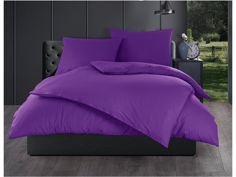 Bavlněné jednobarevné povlečení 140x200+70x90 - Color Fialové