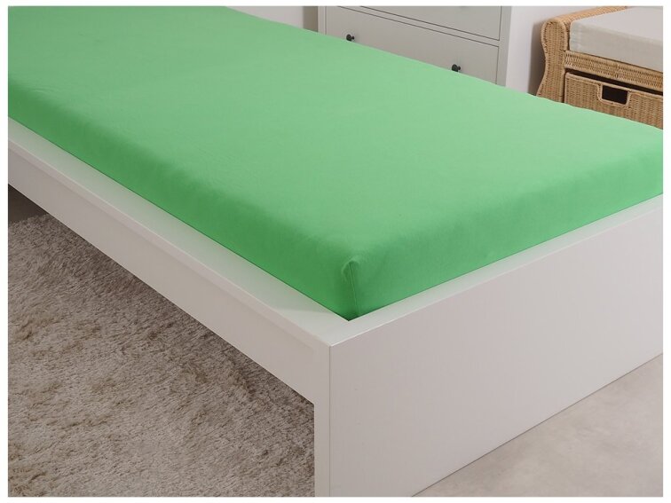 Prostěradlo Jersey česaná bavlna MAKO - Jasná zelená