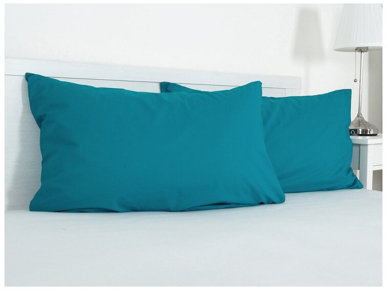 Povlak na visco polštář bavlna popelín 45x75 cm - tyrkysová