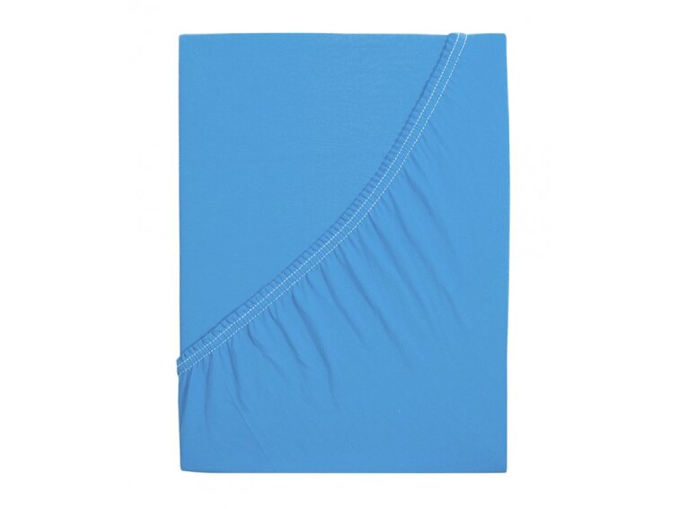Jersey prostěradlo s elastanem Lycra - Nebeská modrá