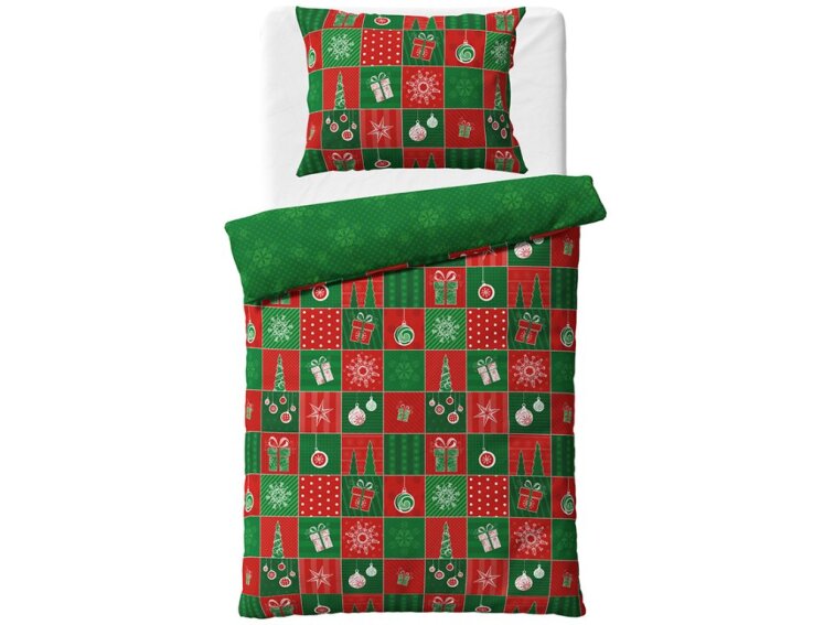 Vánoční Bavlna 140x200+70x90 - Vánoční Patchwork