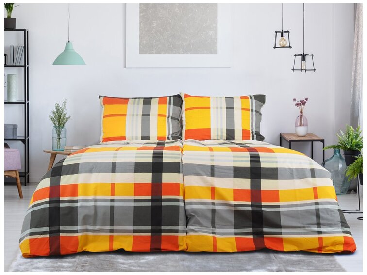 Povlečení KREP 140x200 TOP CLASS - Orange kube