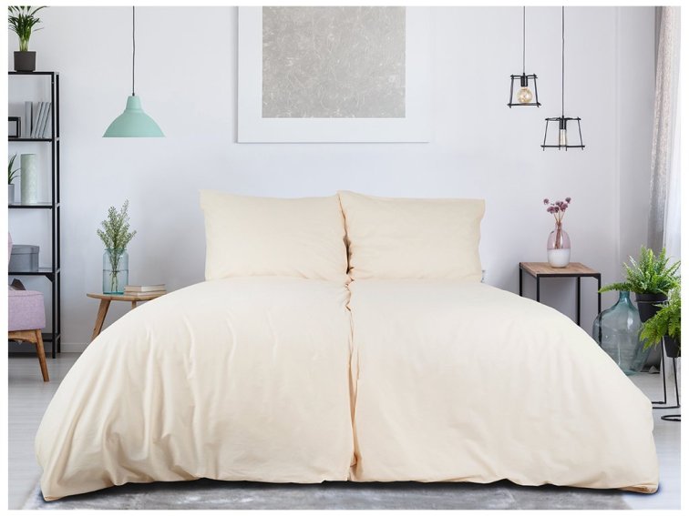 Povlečení BAVLNA Jednobarevné uzavírání ZIP - Popelavá