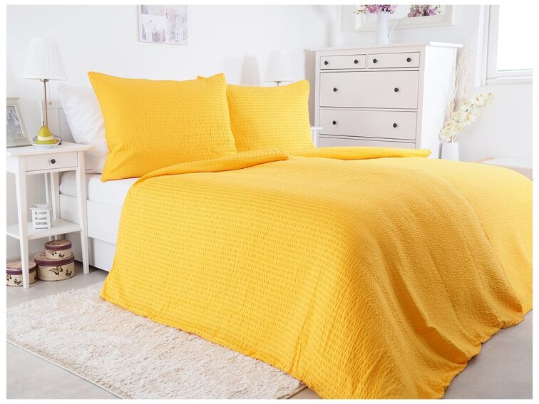 Luxusní mikrokrepové povlečení - Yellow