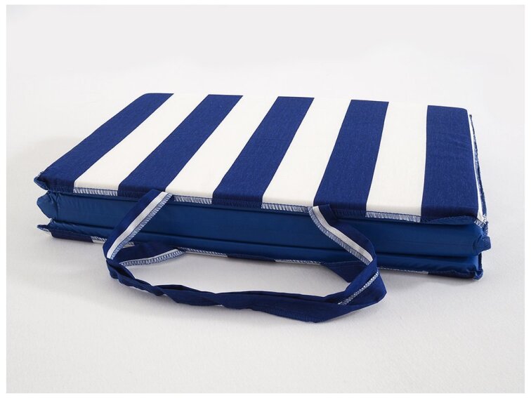 Plážové lehátko - modrobílé pruhy