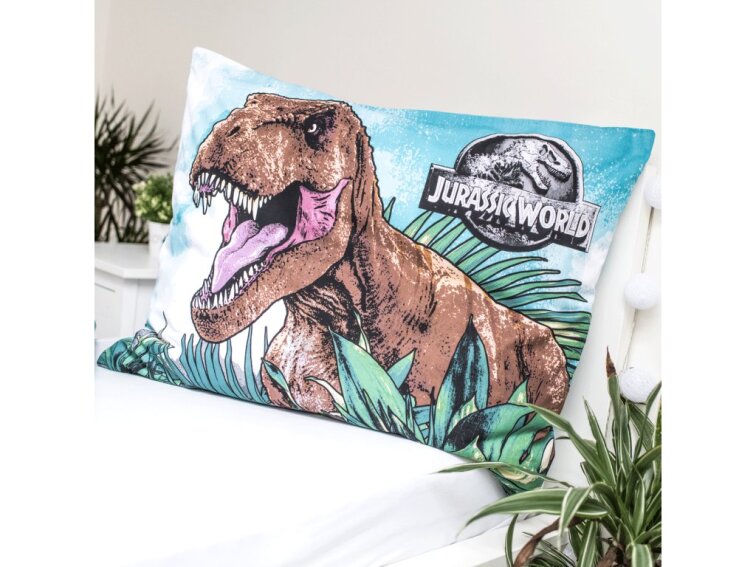 Bavlněné povlečení 140x200 + 70x90 cm - Jurský svět Roar svíticí