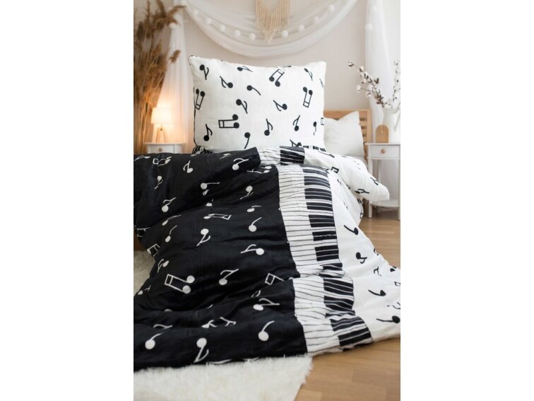 Povlečení MIKROFLANEL 140x200+70x90 - Noty