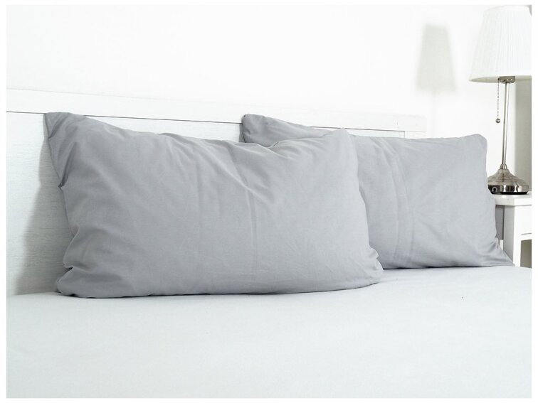 Povlak na visco polštář bavlna popelín 45x75 cm - šedá