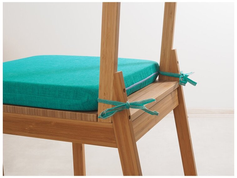 Sedák 40 x 40 cm se šňůrkami - Zelený tyrkys