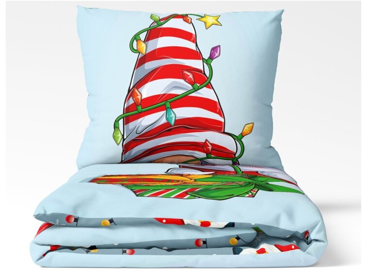 Vánoční povlečení 140x200 - Skřítek s dárečky