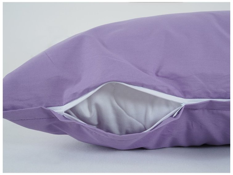 Povlečení BAVLNA Jednobarevné uzavírání ZIP - Fialová