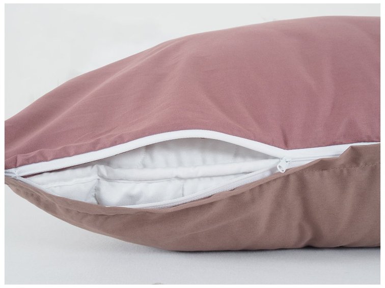 Povlečení BAVLNA Double face ZIP - Hnědá/Bordó