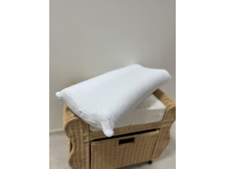 Povlak Jersey na anatomický polštář, uzavírání na zip - bílá