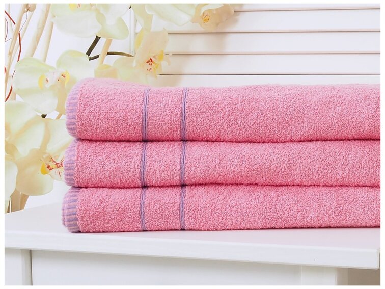 Ručník s výšivkou 50x90 Levandule - Starorůžová